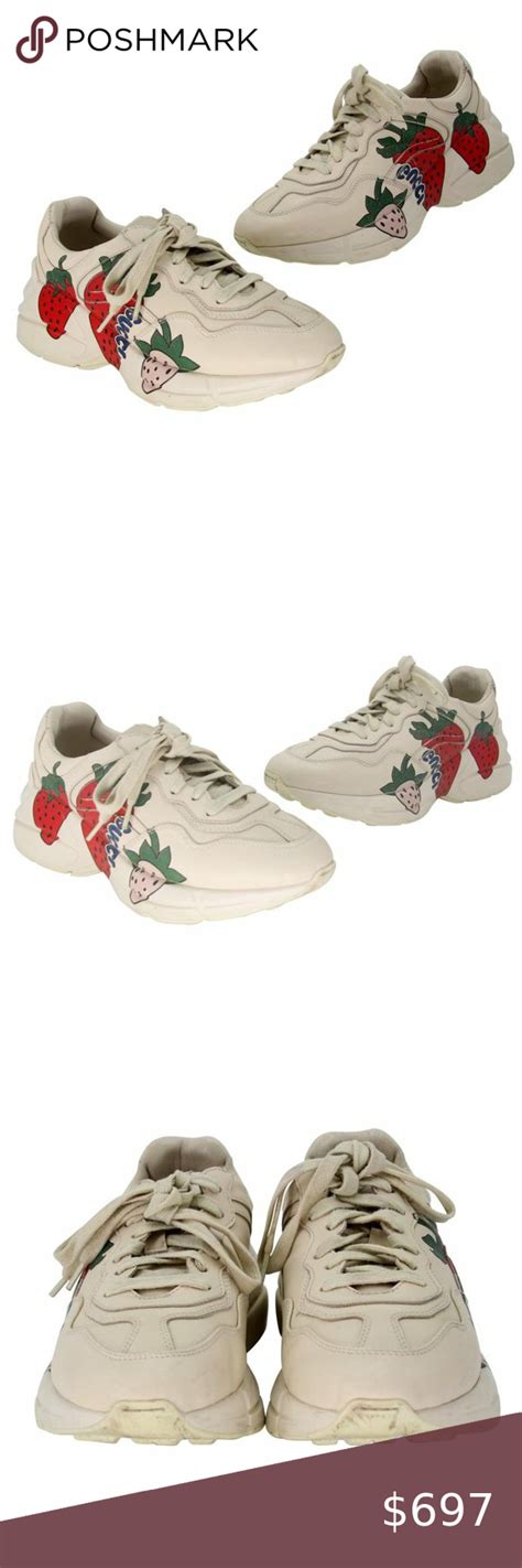 poshmark gucci shoes men|Gucci sneakers strawberry.